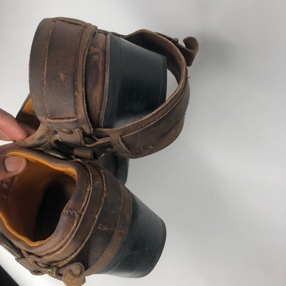 Frye Brown Belted Harness Mule Womens size 8 - Picture 6 of 8